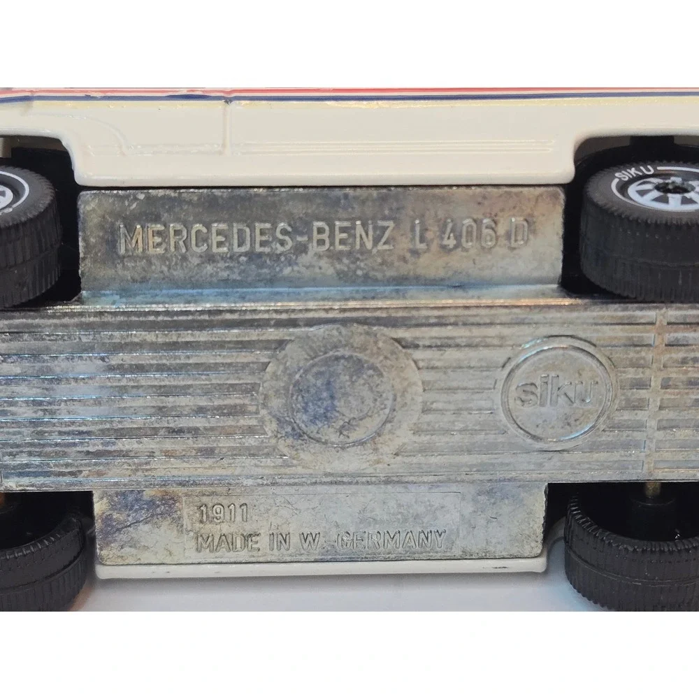 Siku 1911 Mercedes Benz L 406 D US Mail Van‎ Diecast White West Germany Vintage